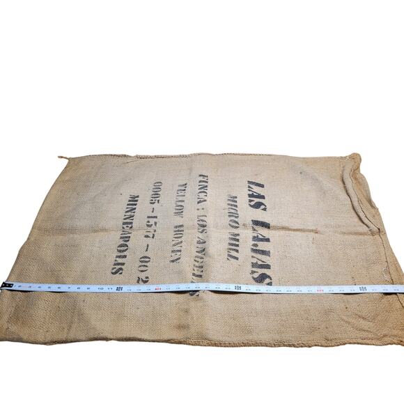 Oxcart Coffee Burlap Sack Las Lajas 40"x29" Costa Rica Green Coffee Bag - Picture 9 of 11